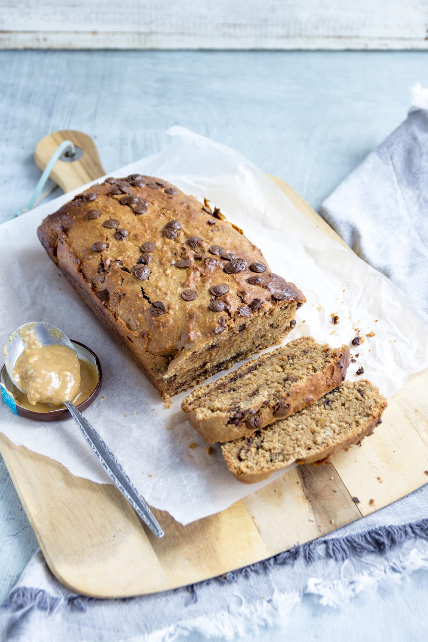 Vegan Peanut Butter and Chocolate Chips Bread