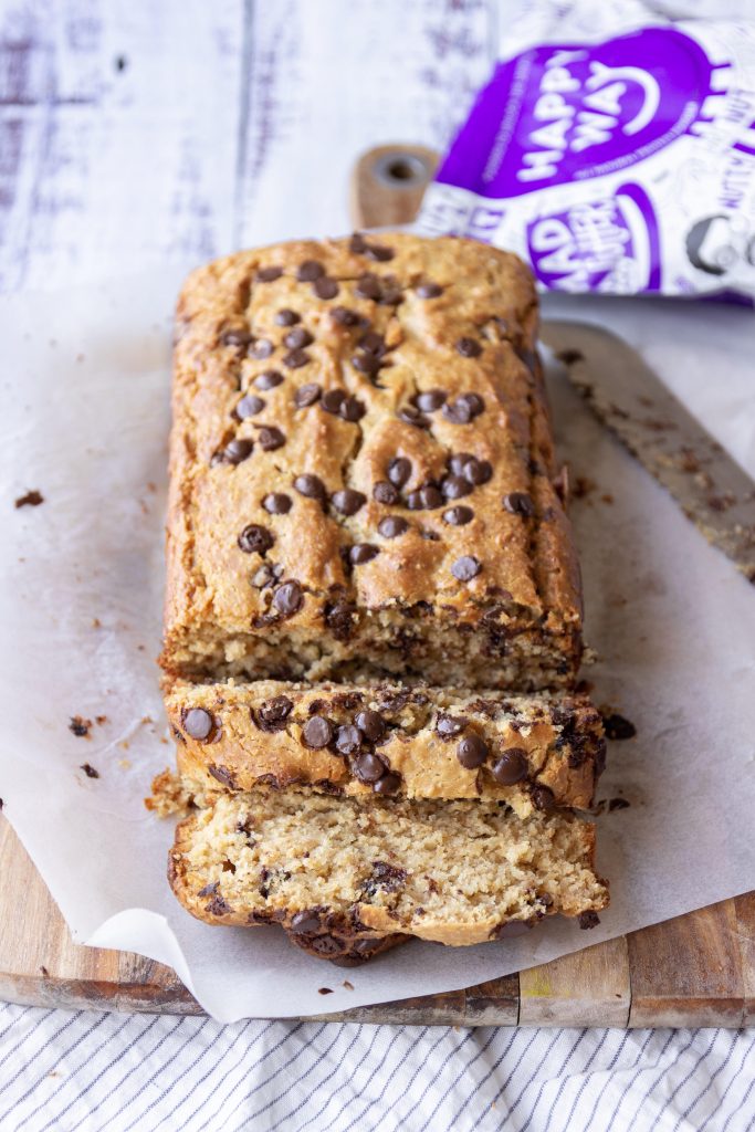 vegan peanut butter loaf recipe with chocolate chips
