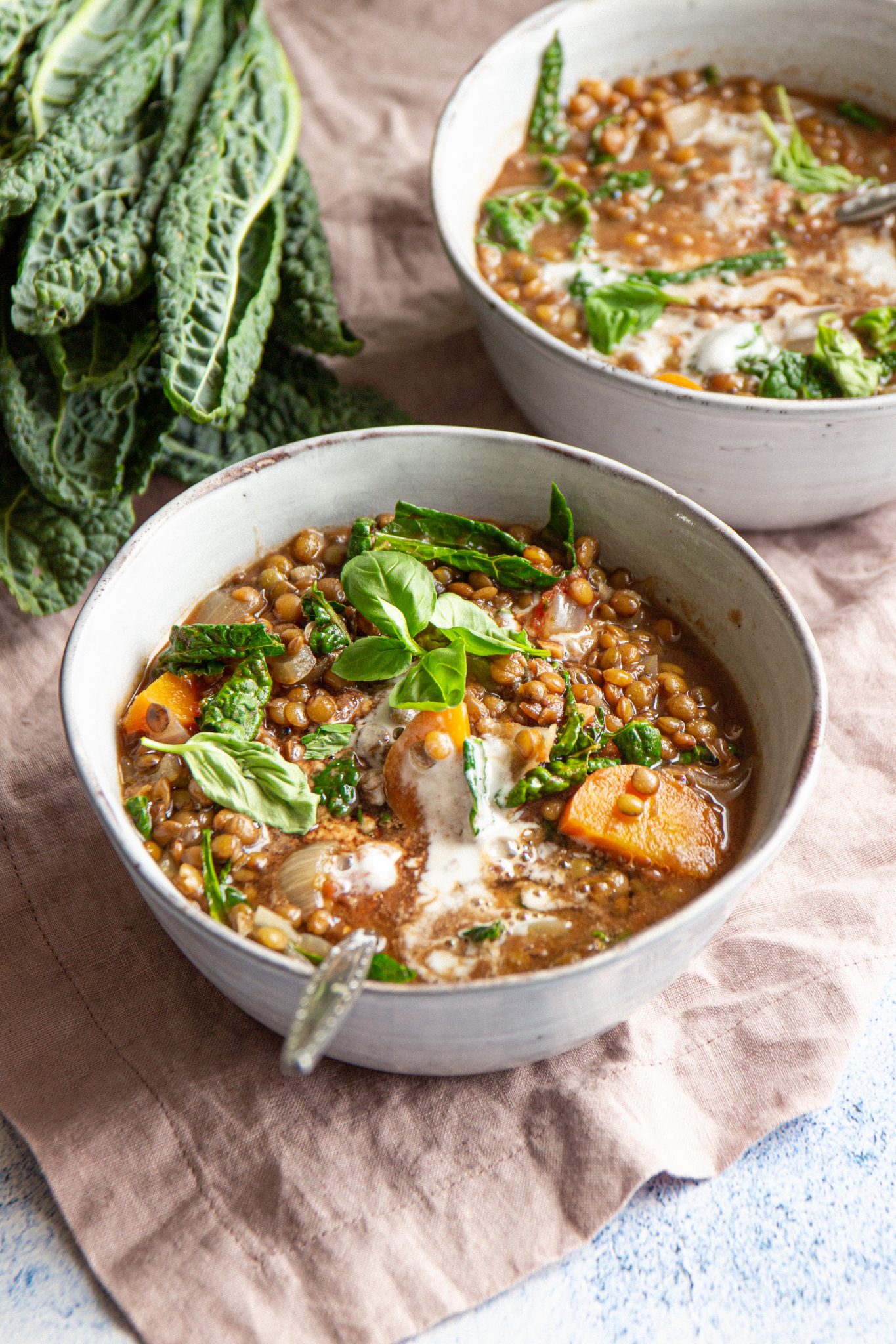 vegan lentil kale stew