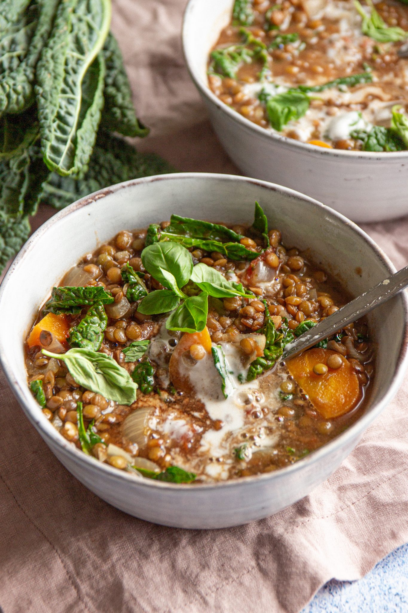 vegan lentil and kale stew recipe