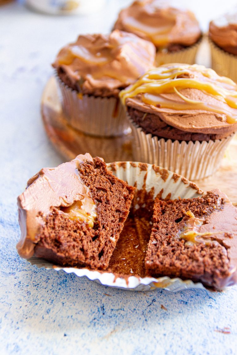 Chocolate Caramel Cupcakes with Nature’s Charm