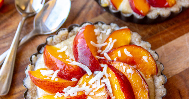 raw nectarine tart