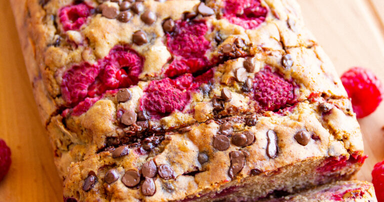 vegan raspberry loaf