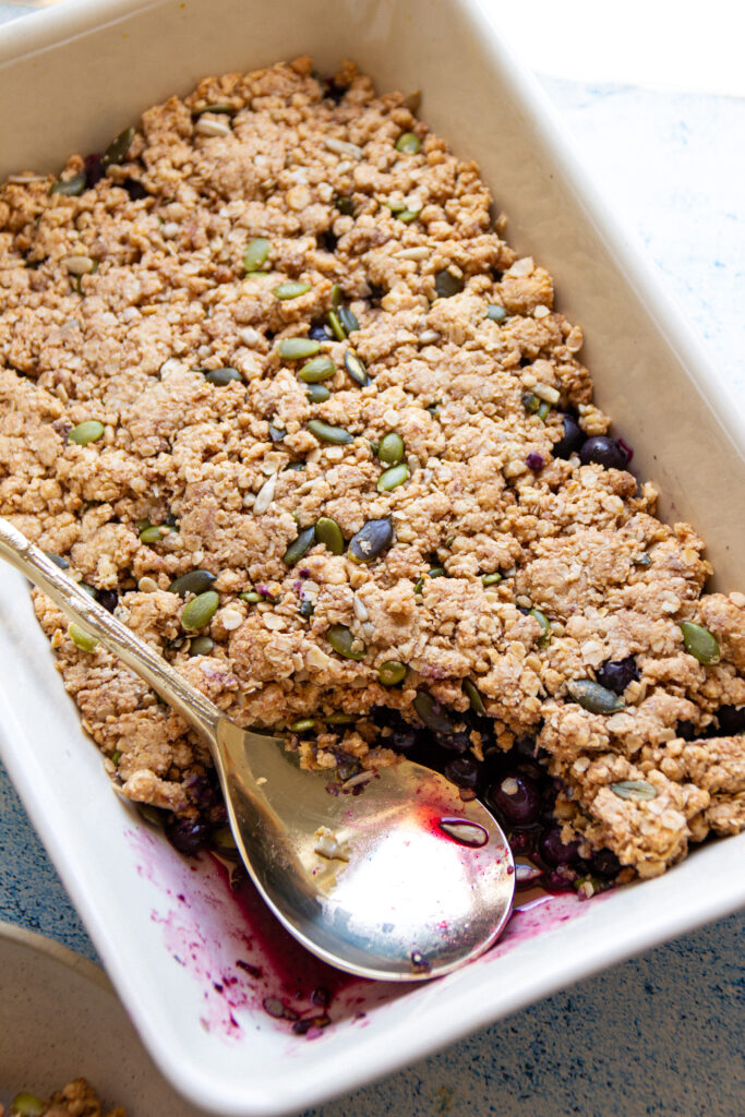 healthy blueberry crumble recipe