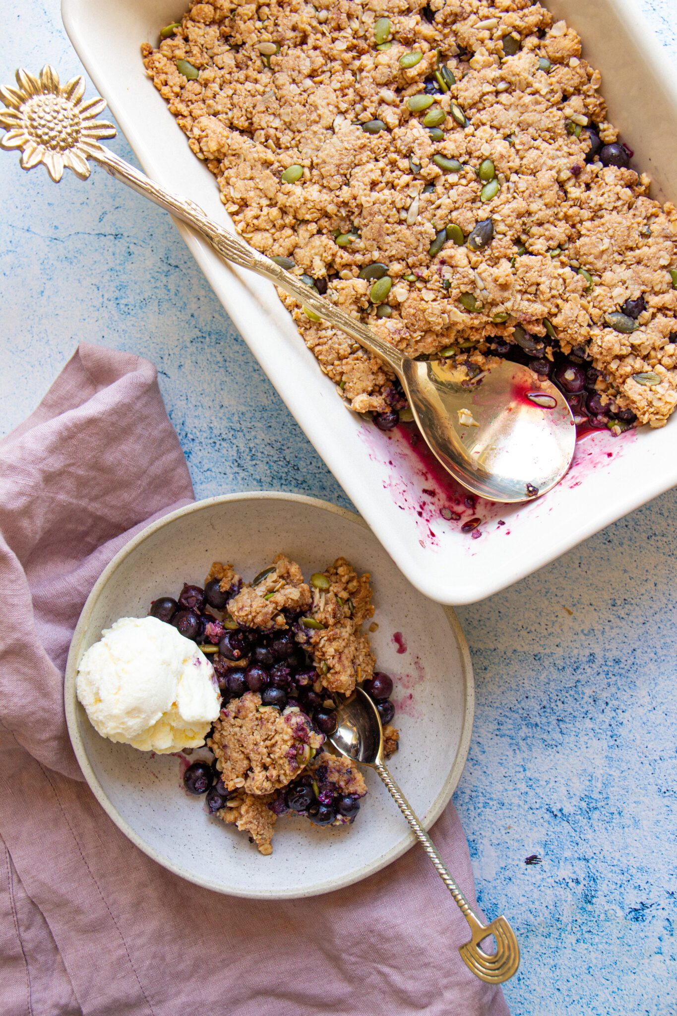 healthy blueberry crumble recipe