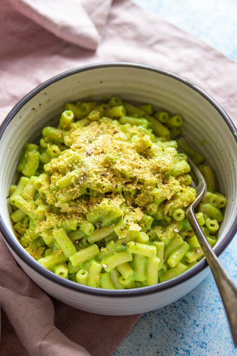Vegan Green Mac and Cheese – creamy Vegan Broccoli Pasta