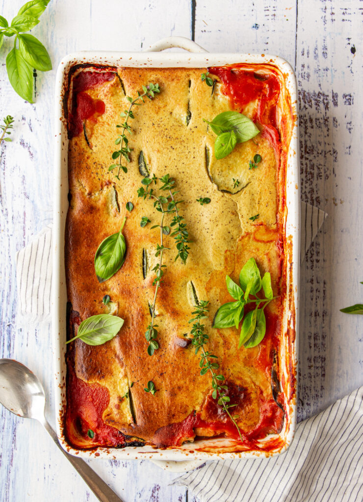 vegan zucchini lasagna with lentils