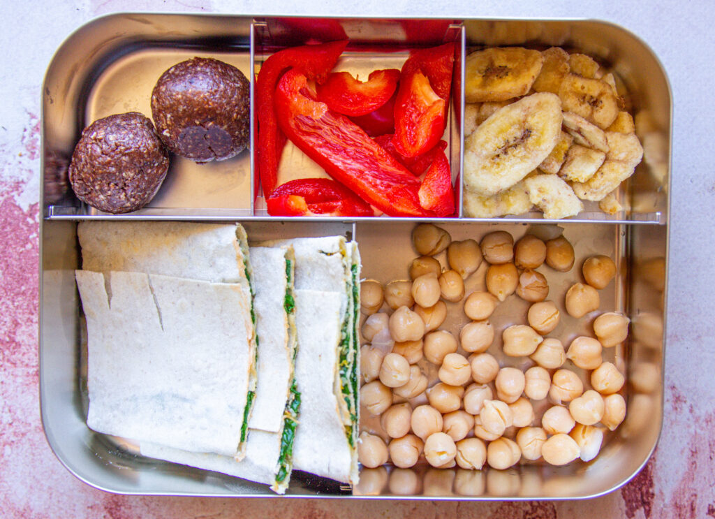 vegan lunchbox idea: wrap