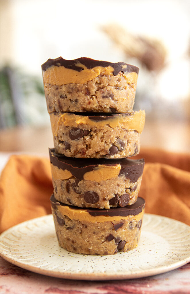 cookie dough peanut butter cups vegan recipe