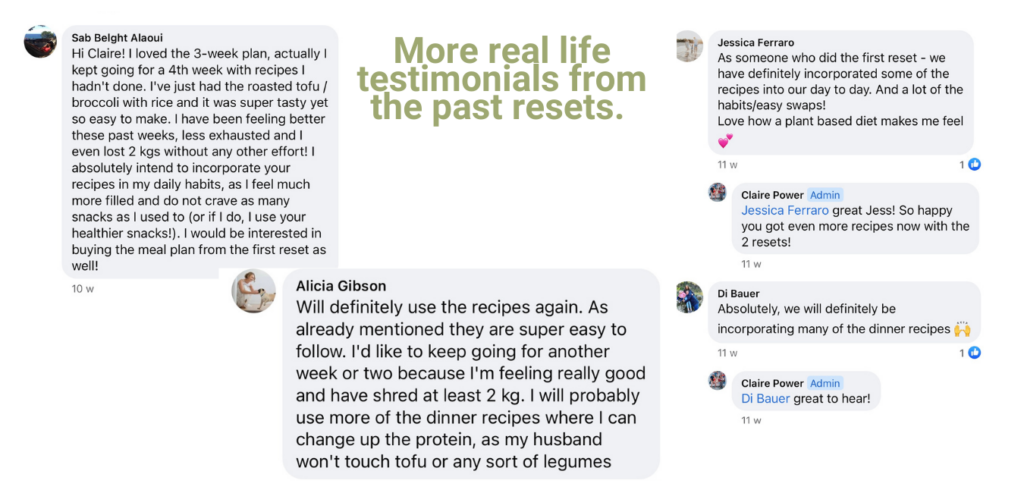 healthy vegan meal plan testimonials