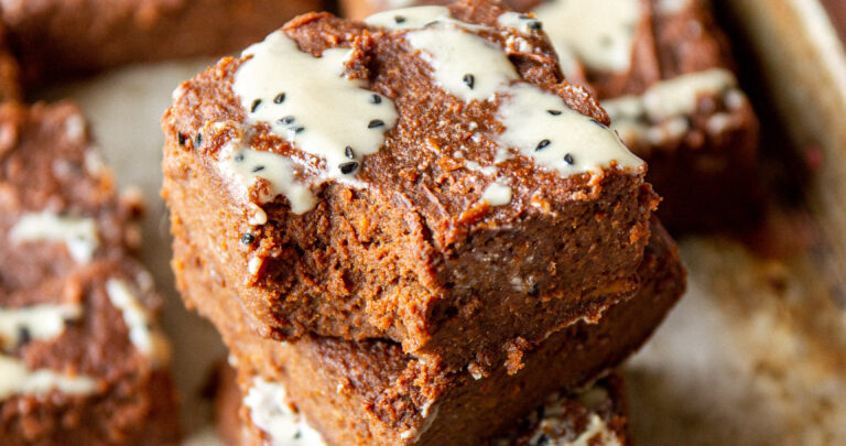 vegan sweet potato tahini brownies