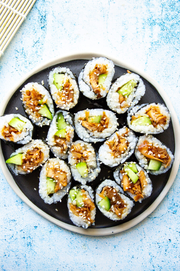 vegan jackfruit sushi