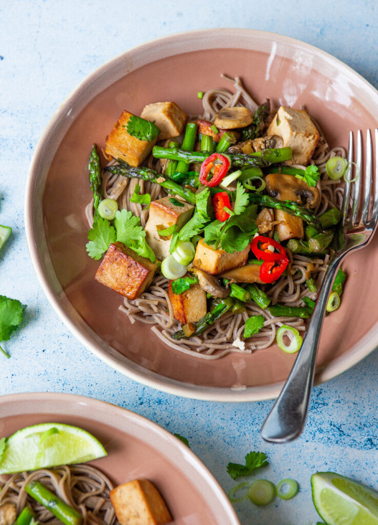 asparagus tofu stir fry vegan easy recipe
