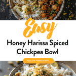 Vegan Honey Harissa Spiced Chickpea Bowl Recipe