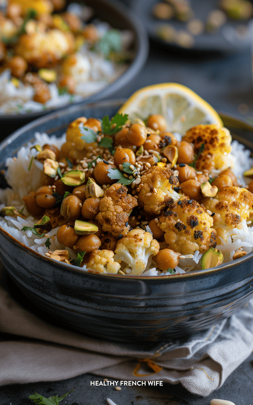 Incredible Vegan Honey Harissa Spiced Chickpea Bowl Recipe