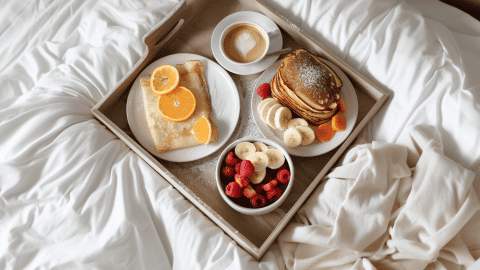 gluten-free breakfast in bed with Healthy GF Vegan Breakfast Ideas