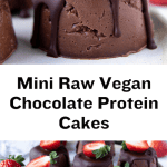 No Bake Raw Vegan Chocolate Protein Mini Cakes