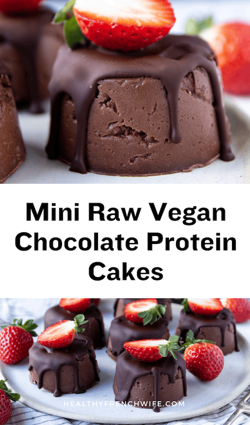 No Bake Raw Vegan Chocolate Protein Mini Cakes