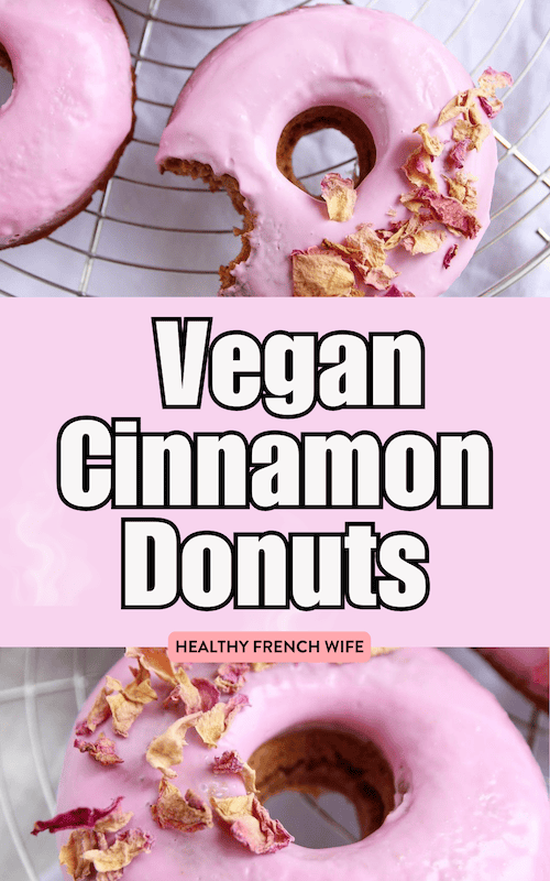 Vegan Healthy Baked Cinnamon Donuts With Pink Glaze Recipe