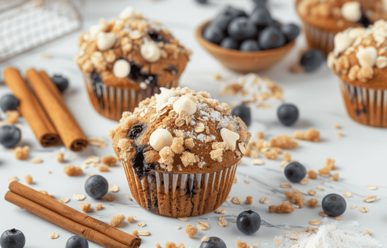 worlds best healthy Vegan White Chocolate Blueberry Muffins