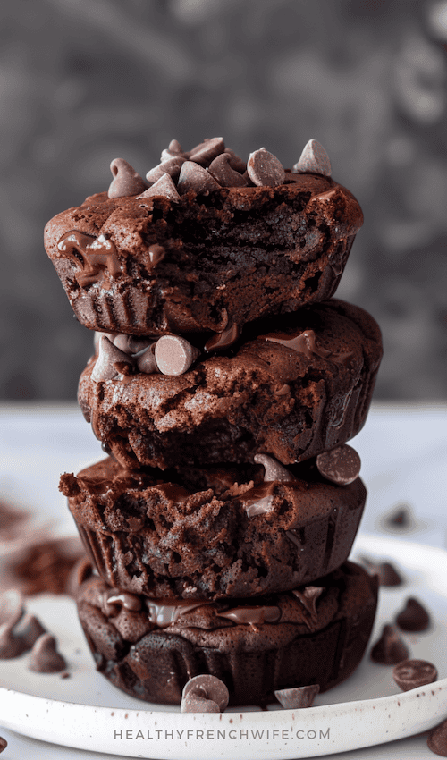 Vegan, gluten free chocolate sweet potato brownie muffins recipe