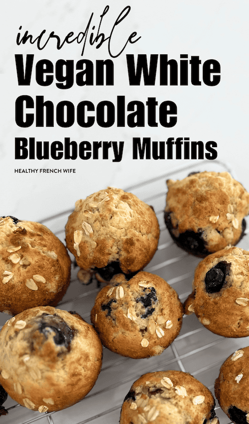 World's Best Vegan White Chocolate Blueberry Muffins