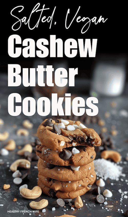 Salted Cashew Butter Cookies with Chocolate Chips