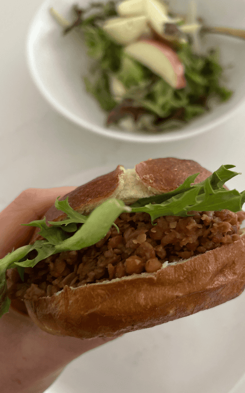 vegan sloppy joes made with lentils